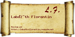 Labáth Florentin névjegykártya